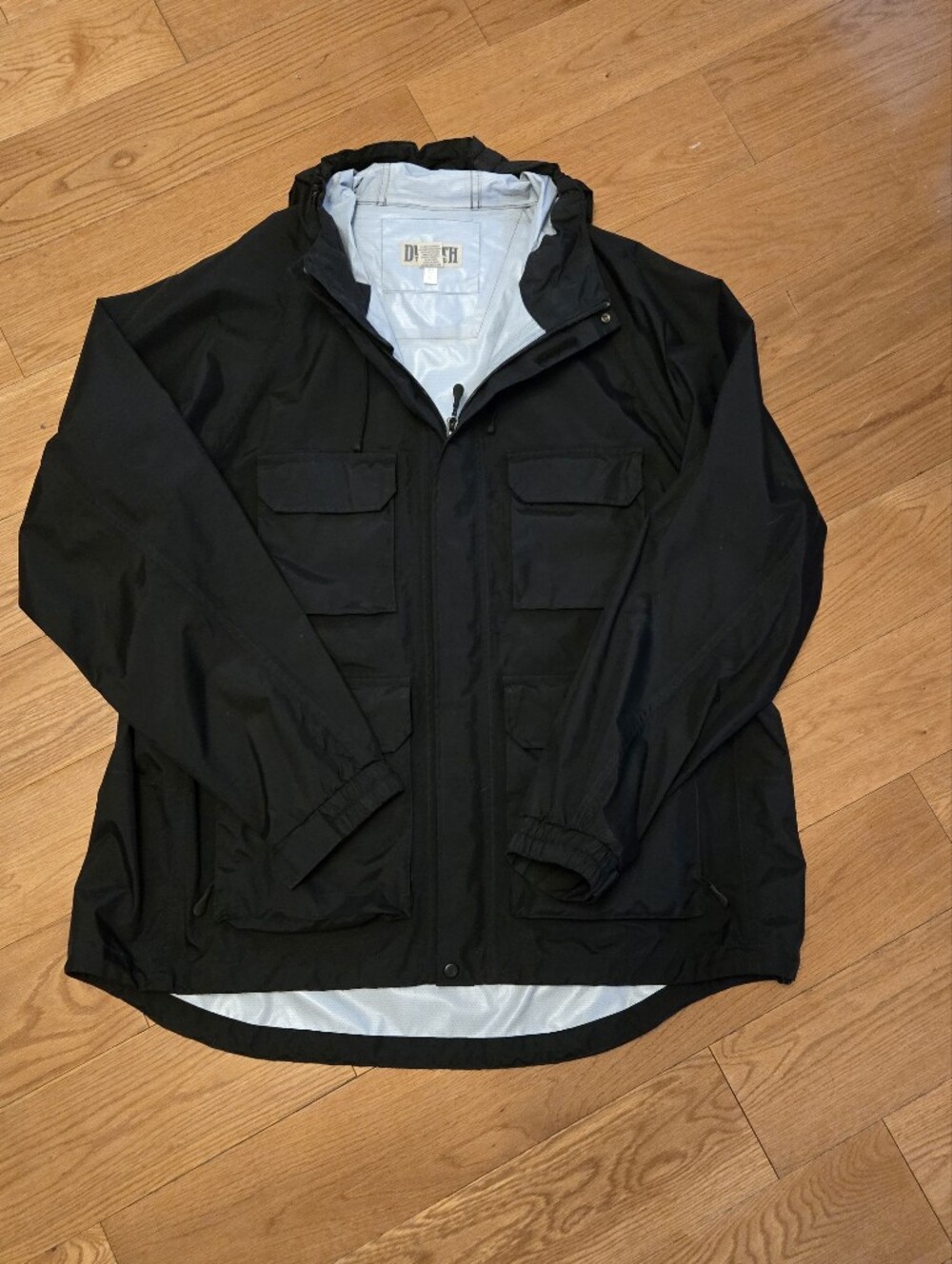Duluth Black Hooded Lightweight Utility Jacket